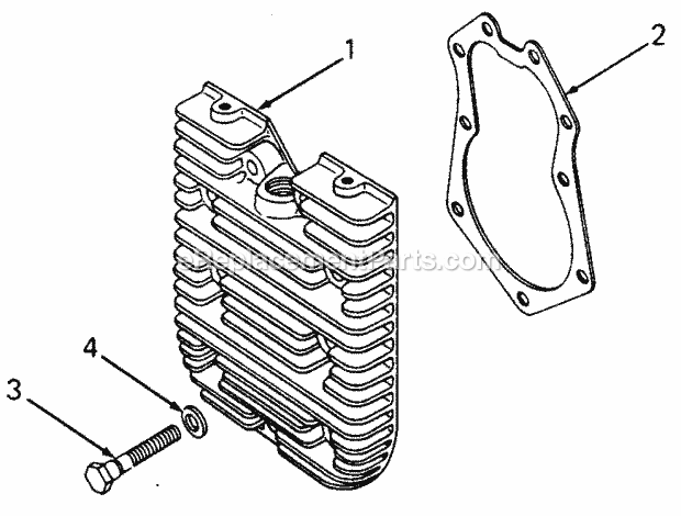 Cylinder Head Diagram and Parts List for 1882 800000-821059, 140-721-100, 141-721-100 Cub Cadet Lawn Tractor
